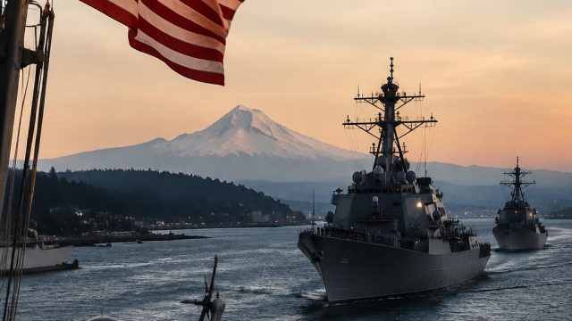 U.S. Naval Power Moves On After Portland Stopover